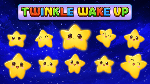 Calm night star game for babies. wakeup the sleeping stars and have fun.
